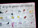 Key To Your Dreams Vintage Handkerchief New Old Stock