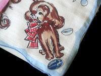Box Set of 3 Vintage Childs Handkerchiefs Fancy Puppy Dog