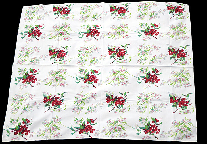 Cherry Blossom Vintage Wilendur Tablecloth 47x54 Gypsy Rosalie's Trousseau