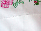 PR Vintage Pillowcases Hand Embroidered Roses