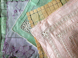 Death Pile | Fancy Collection of 5 New Old Stock Vintage Handkerchiefs