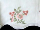PR Vintage Pillowcases Embroidered Flowers Tubing