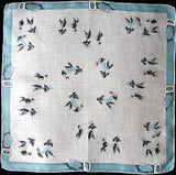 Fancy Poodles Dog Collar Border Vintage Handkerchief