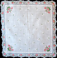 Burmel Prim Roses Vintage Handkerchief New Old Stock