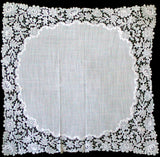 Schiffli Lace Vintage Wedding Handkerchief