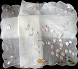 Deadstock Collection Embroidered Vintage Handkerchiefs Made in Switzerland