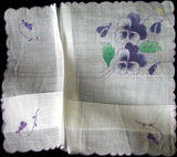Deadstock Collection Embroidered Vintage Handkerchiefs Made in Switzerland