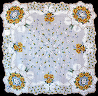 Lacey Bouquets Vintage Burmel Handkerchief of the Month New Old Stock