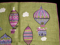 Purple Poodles Pat Prichard Designer Vintage Handkerchief