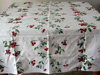 John Madsen Cherry Vintage Wilendur Tablecloth 55x68