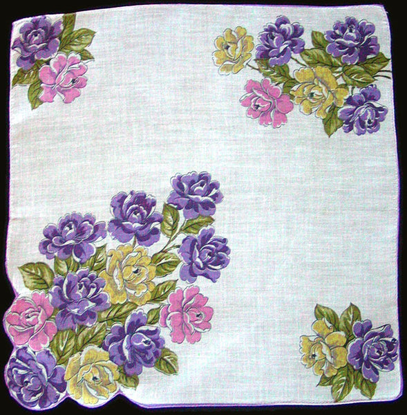 Rose Medley New Old Stock Vintage Handkerchief