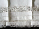 Fancy White Vintage Guest Towel with Tatted Lace