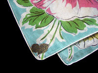 August Flower of the Month Poppy Vintage Handkerchief, Kimball