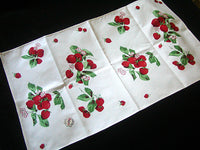 Strawberry Vintage Wilendur Strawberries Tea Towel Kitchen Tea Towel New Old Stock