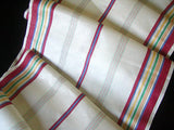 Striped Vintage Linen Toweling Fabric Yardage 3 Yards New Old Stock