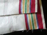 Striped Vintage Linen Toweling Fabric Yardage 3 Yards New Old Stock