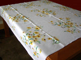 African Daisy Vintage Tablecloth Wilendur 50x53
