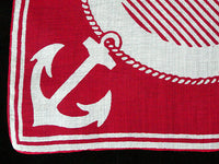 Anchors Away Nautical Vintage Handkerchief