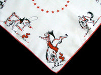 Western Bucking Broncos Vintage Handkerchief