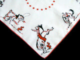 Western Bucking Broncos Vintage Handkerchief