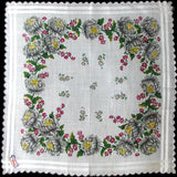 Chrysanthemums Vintage Handkerchief of the Month Burmel As Seen in Vogue