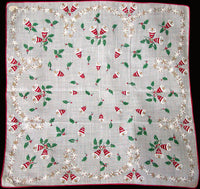 Burmel Original Christmas Bells Gilded Vintage Handkerchief