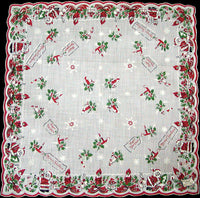 Burmel Christmas Santa Vintage Handkerchief of the Month MWT