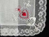 Burmel Hearts and Lace Vintage Valentine Handkerchief MWT