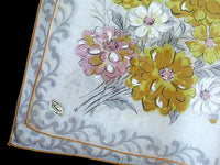 Dahlias Vintage Handkerchief Burmel Original New Old Stock