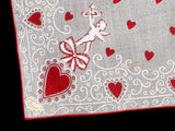 Burmel Orig Cupid & Hearts Vintage Valentine Handkerchief
