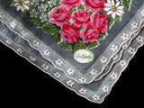 Carol Stanley Vintage Floral Handkerchief, Old Stock