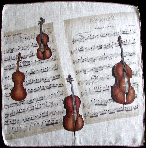 Beethoven Violino Principale Romanze No. 2 Vintage Handkerchief