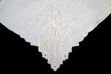 Fancy Embroidered Corners with Bows Vintage Madeira Handkerchief