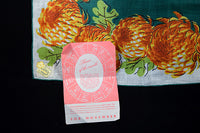November Flower of the Month Vintage Linen Handkerchief Kimball