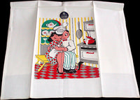 Heating Things Up In The Kitchen Vintage Tea Towel, Unused - MWT