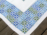 Cross Fleury Vintage Linen Tablecloth, 50x50