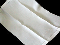 Antique Huck Linen Guest Hand Towel Monogram JEB 13x19
