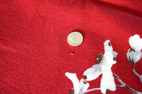 Dogwood on Red Vintage Wilendur Tablecloth 48x53