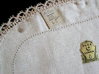 Linen & Lace Vintage Placemats or Doilies, Set of 6