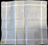 Monogram E Vintage Linen Handkerchief, Madeira Whitework