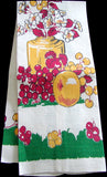 Fruit & Floral Vintage Startex Kitchen Towel, Green