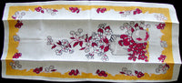 Fruit & Floral Vintage Startex Kitchen Towel, Yellow
