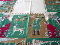 Christmas Americana Gieroch Vintage Tablecloth, 106x58