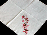 Grapevine Embroidered Vintage Handkerchief