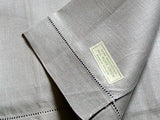 Fine Gray Vintage Irish Linen Guest Towels, Pair