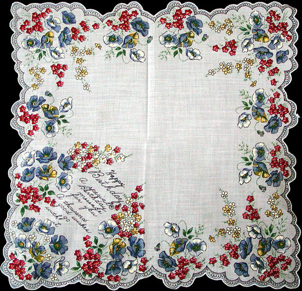Birthday Special Message For You Vintage Handkerchief
