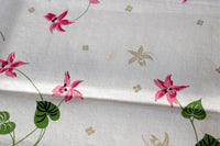 Pink Violets Vintage Tablecloth Hardy Craft Linen 35x35