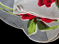 Red Roses Vintage Handkerchief, Herrmann
