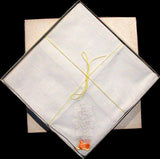 Box of 12 Vintage Ladies White Monogram F Handkerchiefs