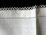 Fine Huck Linen Vintage Guest Towel w White Tatting